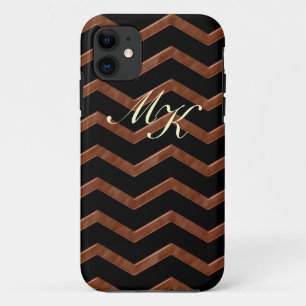 Metalic Bronze Zig Zag Muster Case-Mate iPhone Hülle