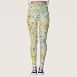 metalische Seesterne mit texturierter cooler Süßig Leggings