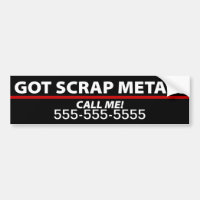 Metall-Abfall-Autoaufkleber - Metall-Abfall-Abbau