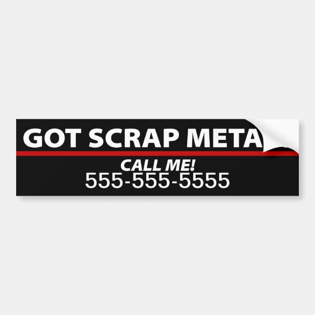 Metall-Abfall-Autoaufkleber - Metall-Abfall-Abbau Autoaufkleber (Vorne)