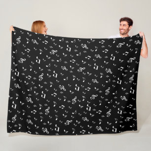 Metall, glänzend, muster, musik, note, elegant, fleecedecke