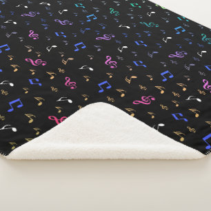 Metall, glänzend, muster, musik, note, elegant, sherpadecke