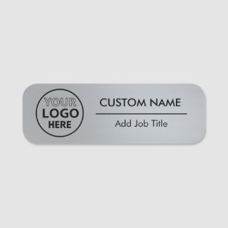 Metall Silber Style Pin oder magnetischer Mitarbei Namensschild