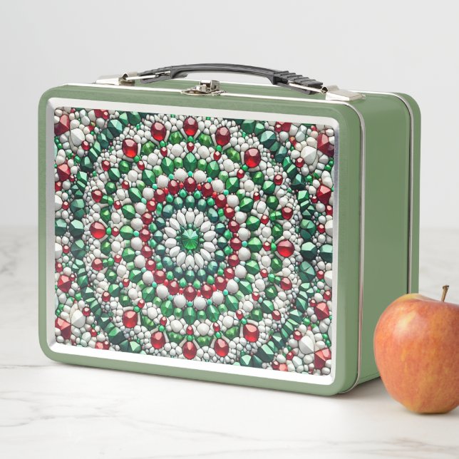 Metall-Stainless-Lunchbox mit italienischen Farben Metall Brotdose (Beispiel)