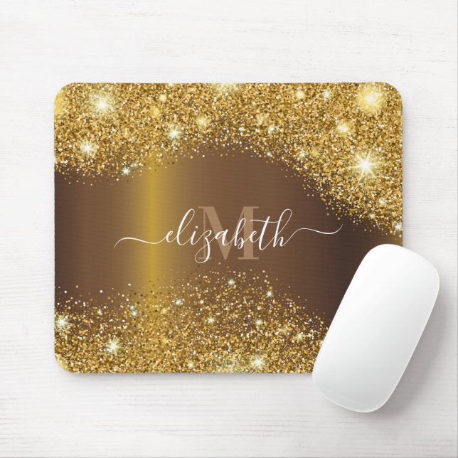 Metall und Goldener Glitzer Mousepad (Mit Mouse)