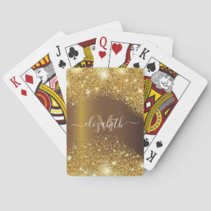 Metall und Goldener Glitzer Spielkarten