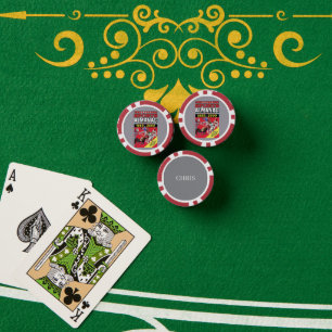 Metall-Wandkunst Sport-Almanach Pokerchips