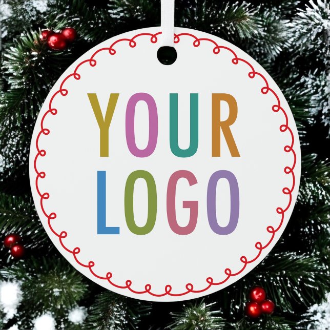 Metall-Weihnachtsdekoration-Logo Personalisiert Ornament Aus Metall (MISOOK Round Metal Ornament with Logo and Name (on opposite side))