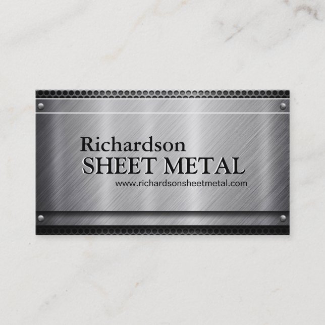 METALLblatt-ARBEITSKRAFT-VISITENKARTE Visitenkarte (Vorderseite)