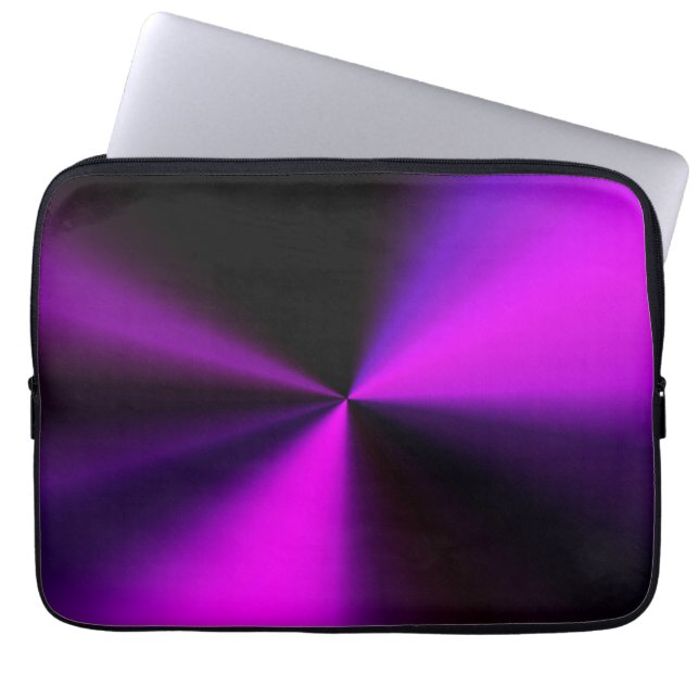 Metallblick-Laptopabdeckung in Lila u. in Laptopschutzhülle (Vorderseite)