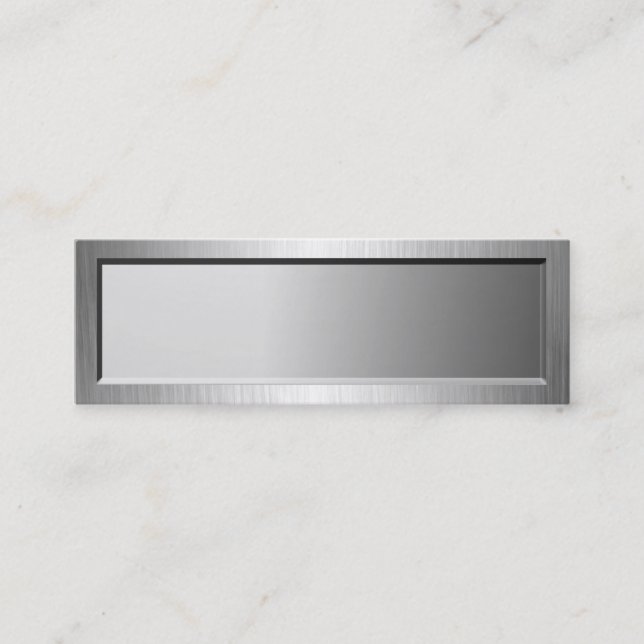 Metallblick-Nummernschild-Visitenkarten Mini Visitenkarte (Vorderseite)