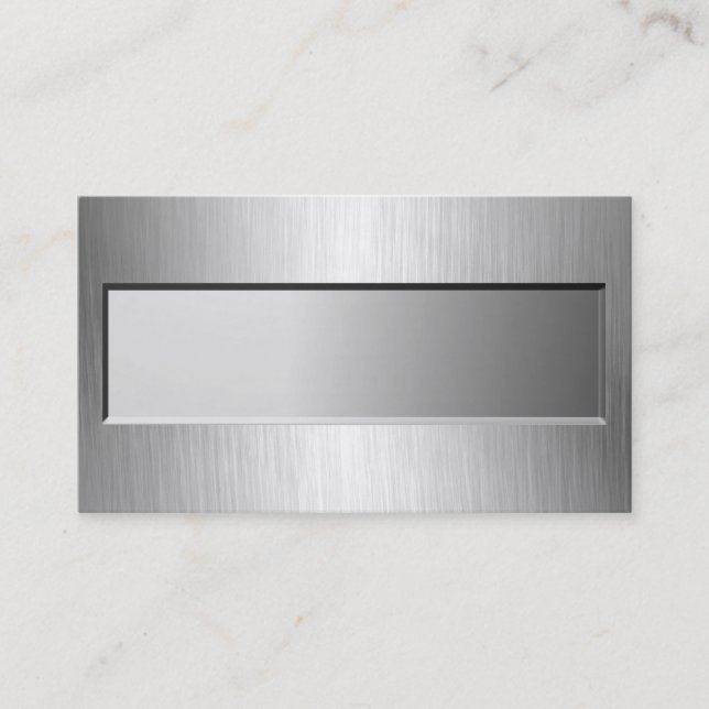 Metallblick-Nummernschild-Visitenkarten Visitenkarte (Vorderseite)