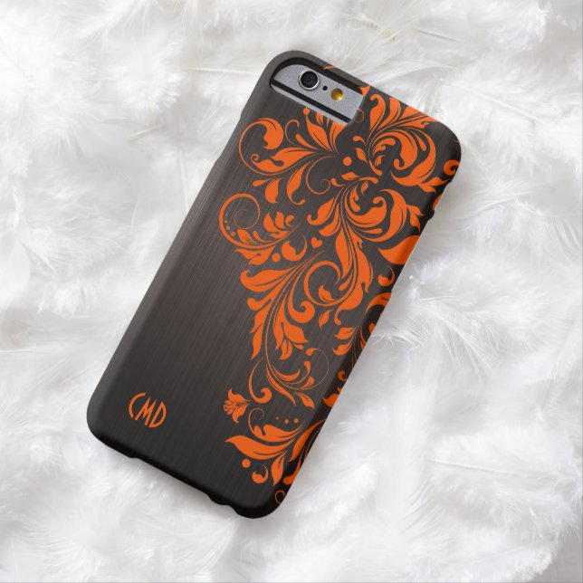 Metallbraun, gebürstetes Aluminium und Orangenspit Case-Mate iPhone Hülle (Beispiel)