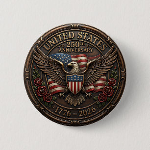 Metallbronze 250. Jahrestag der Vereinigten Staate Button