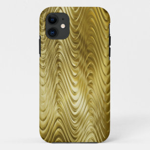 Metalldesign - dünne goldene Wellen Case-Mate iPhone Hülle