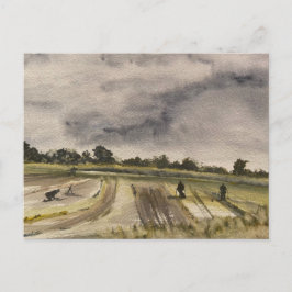 Metalldetektion in den Feldern 2 Postkarte