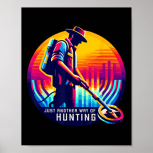 Metalldetektion Schatzsuche Jagdtrottfischerei Poster
