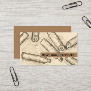 Metalldetektion von Relic Hunter Bullet Casing Art Visitenkarte
