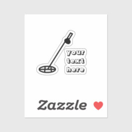 Metalldetektor, blaue Aufkleber