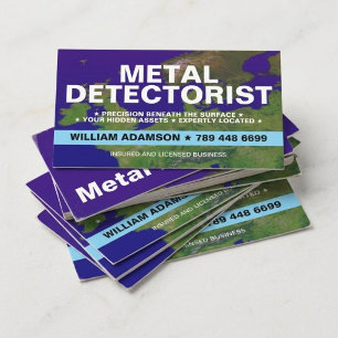 Metalldetektor, Orten, Bergung, Detektorist Visitenkarte