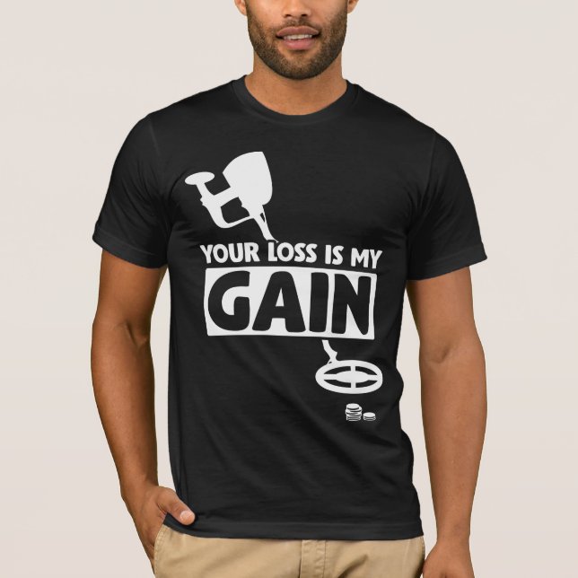 Metalldetektor Strandmünzen Schatzsuche T-Shirt (Vorderseite)