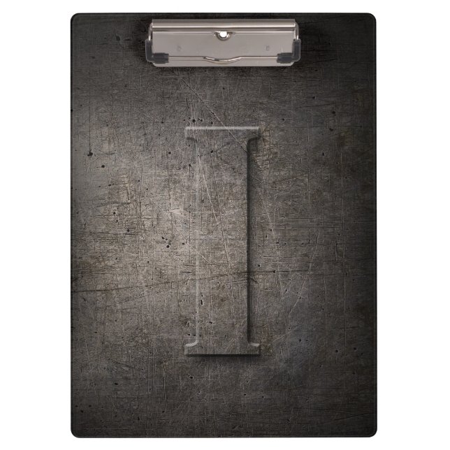 Metalle Rustic I Monogram Clipboard Klemmbrett (Vorderseite)