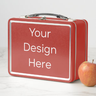 Metallene rote Lunchbox