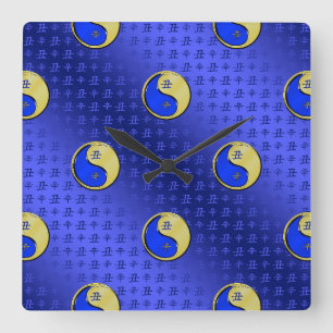 Metallener Ochse Quadratische Wanduhr