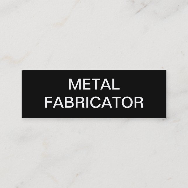Metallfabrikator Mini Visitenkarte (Vorderseite)