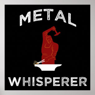 Metallflüster. Funny Blacksmithing Metalworking Poster