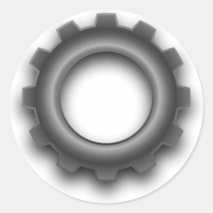 Metallgang-Zahn-Aufkleber Runder Aufkleber