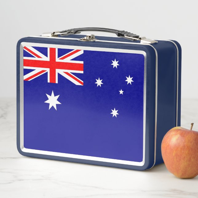 Metallgehäuse mit australischer Flagge Metall Brotdose (Beispiel)