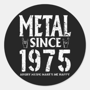 Metallgeschenk Geburtstag Vintag 1975 Runder Aufkleber