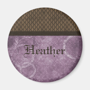 Metallgestänge Steampunk Magnet, Lila Magnet