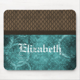 Metallgestänge Steampunk Mousepad, Aquamarin Mousepad
