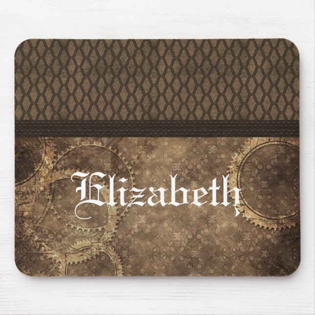 Metallgestänge Steampunk Mousepad, braun Mousepad (Vorne)