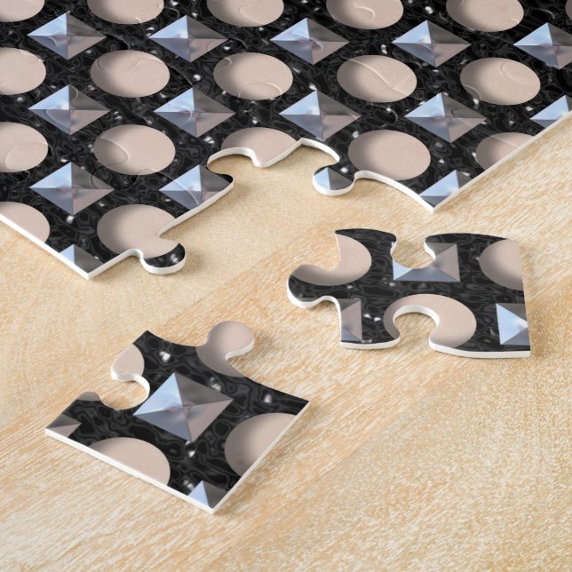 Metallgestelle auf Leder mit Holes Jigsaw Puzzle (Seite)
