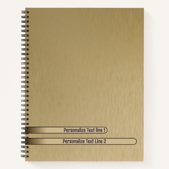 Metallgewebe in gebürsteter Form Notizbuch (Vorderseite)