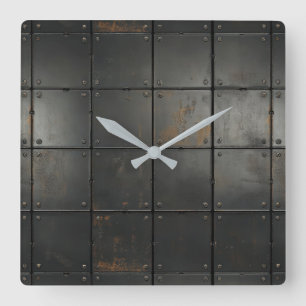 Metallgewebe-Uhr Quadratische Wanduhr