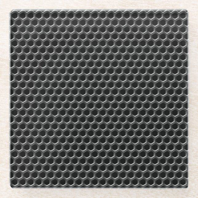 Metallgitterfeld - Hintergrund Glasuntersetzer (Vorderseite)