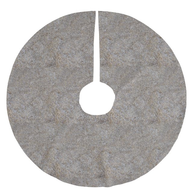 Metallgold-Messingchips Polyester Weihnachtsbaumdecke (Vorderseite)