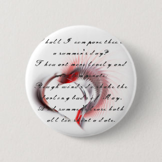 Metallherz mit Shakespeares Sonnet 18 Button