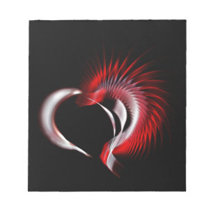 Metallherz Notizblock