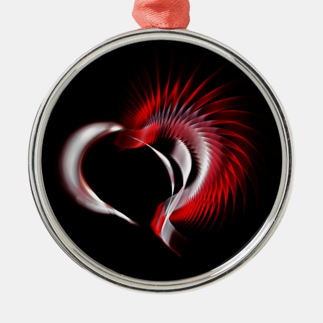 Metallherz Ornament Aus Metall (Vorne)
