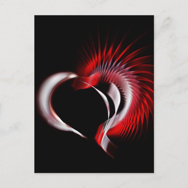 Metallherz Postkarte (Vorderseite)