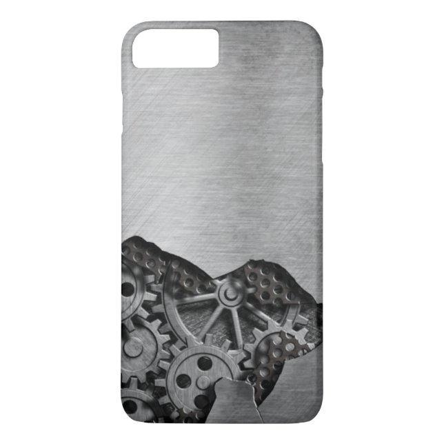 Metallhintergrund mit mechanischem Schaden Case-Mate iPhone Hülle (Rückseite)