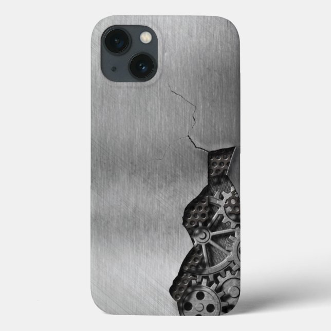 Metallhintergrund mit mechanischer Beschädigung Case-Mate iPhone Hülle (Rückseite)