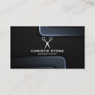 Metallhintergrund   Schere Visitenkarte