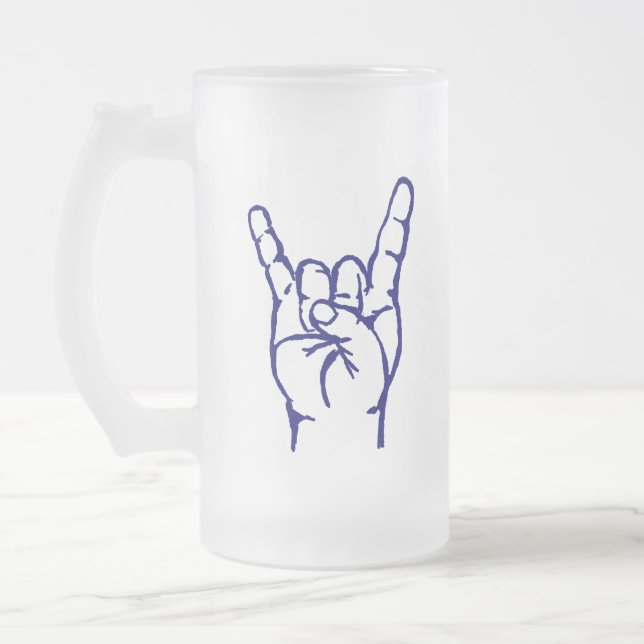Metallhorn-Tasse Mattglas Bierglas (Links)