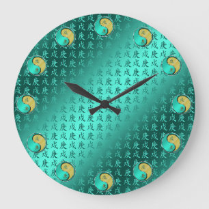 Metallhund Große Wanduhr